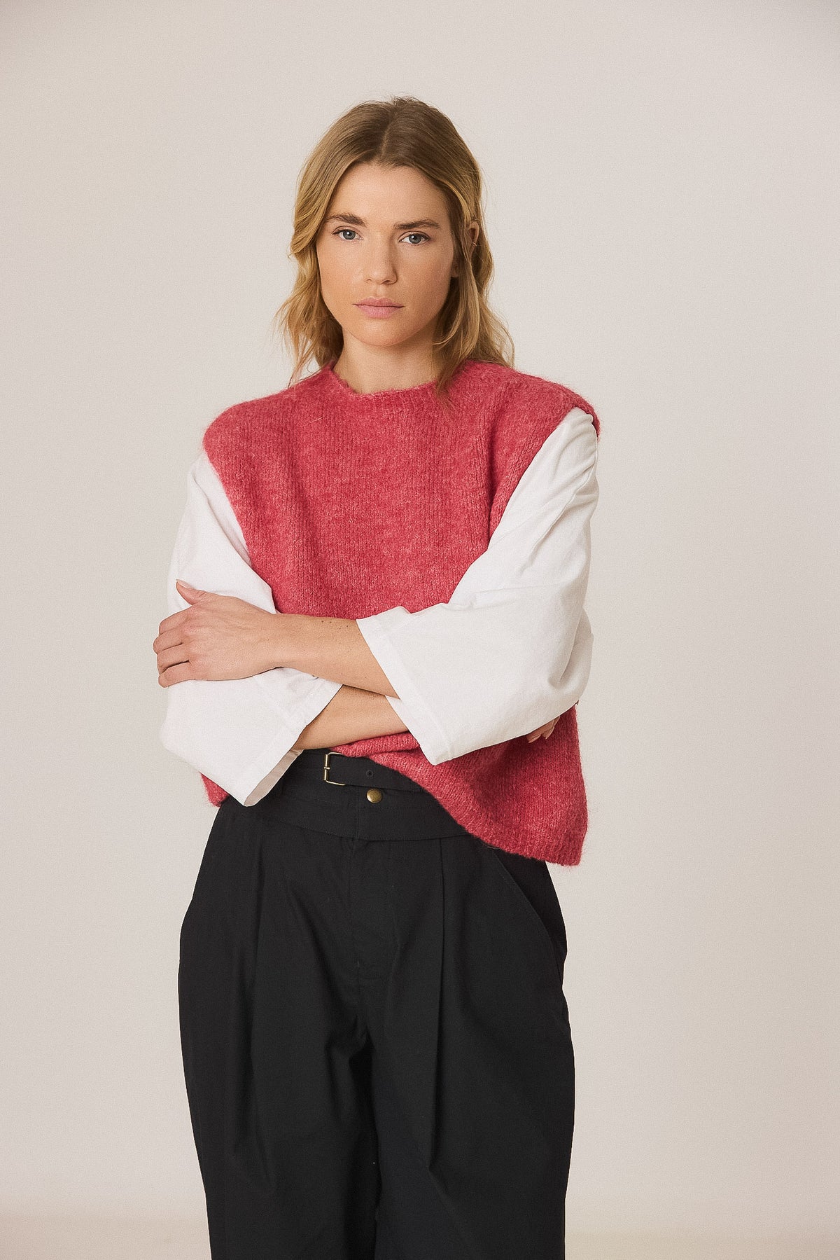 Indi & Cold Pink Sleeveless Jumper