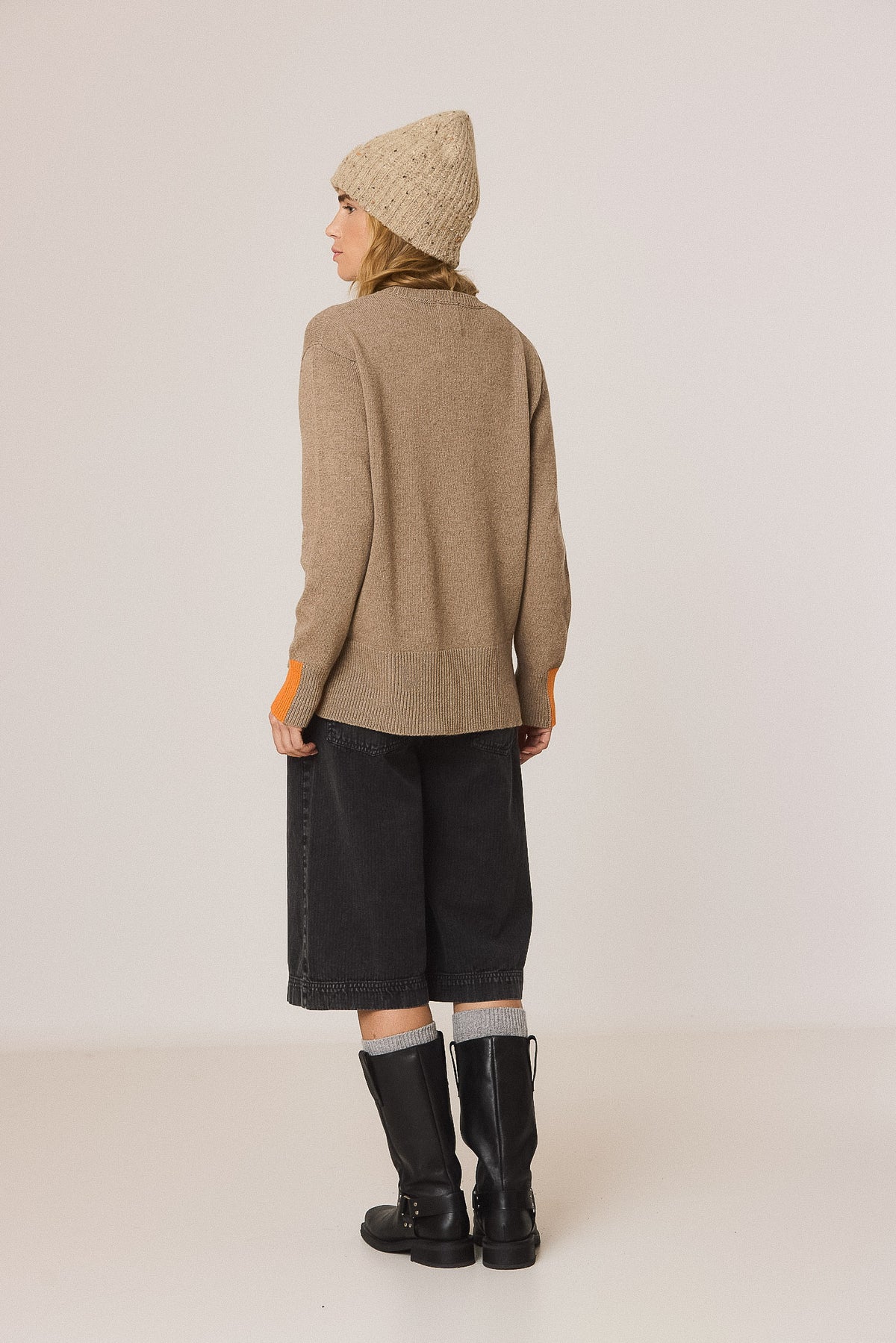 Indi & Cold Taupe and Orange Jumper
