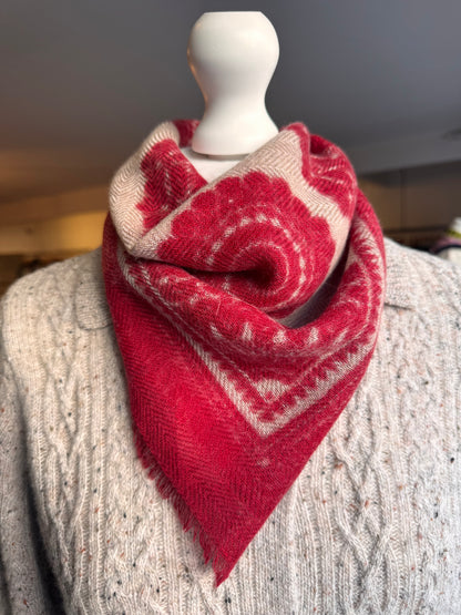 Red Galaxy Cashmere & Wool Neckerchief