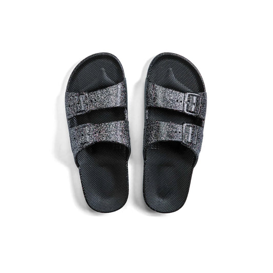 Angie Black Sparkle Sliders