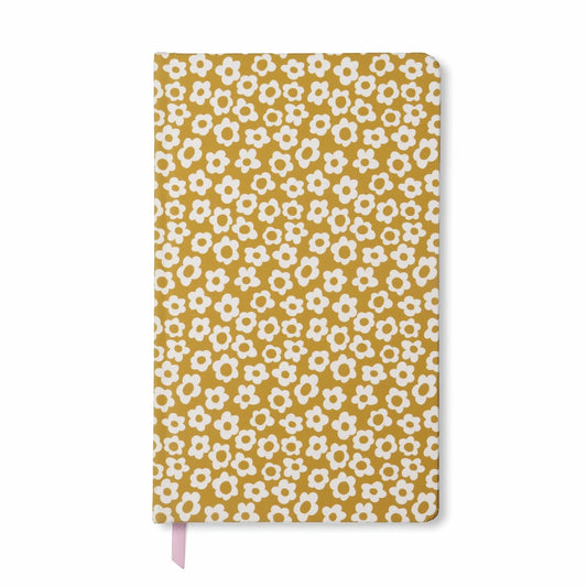 Soft Touch Ochre Groovy Flower Journal