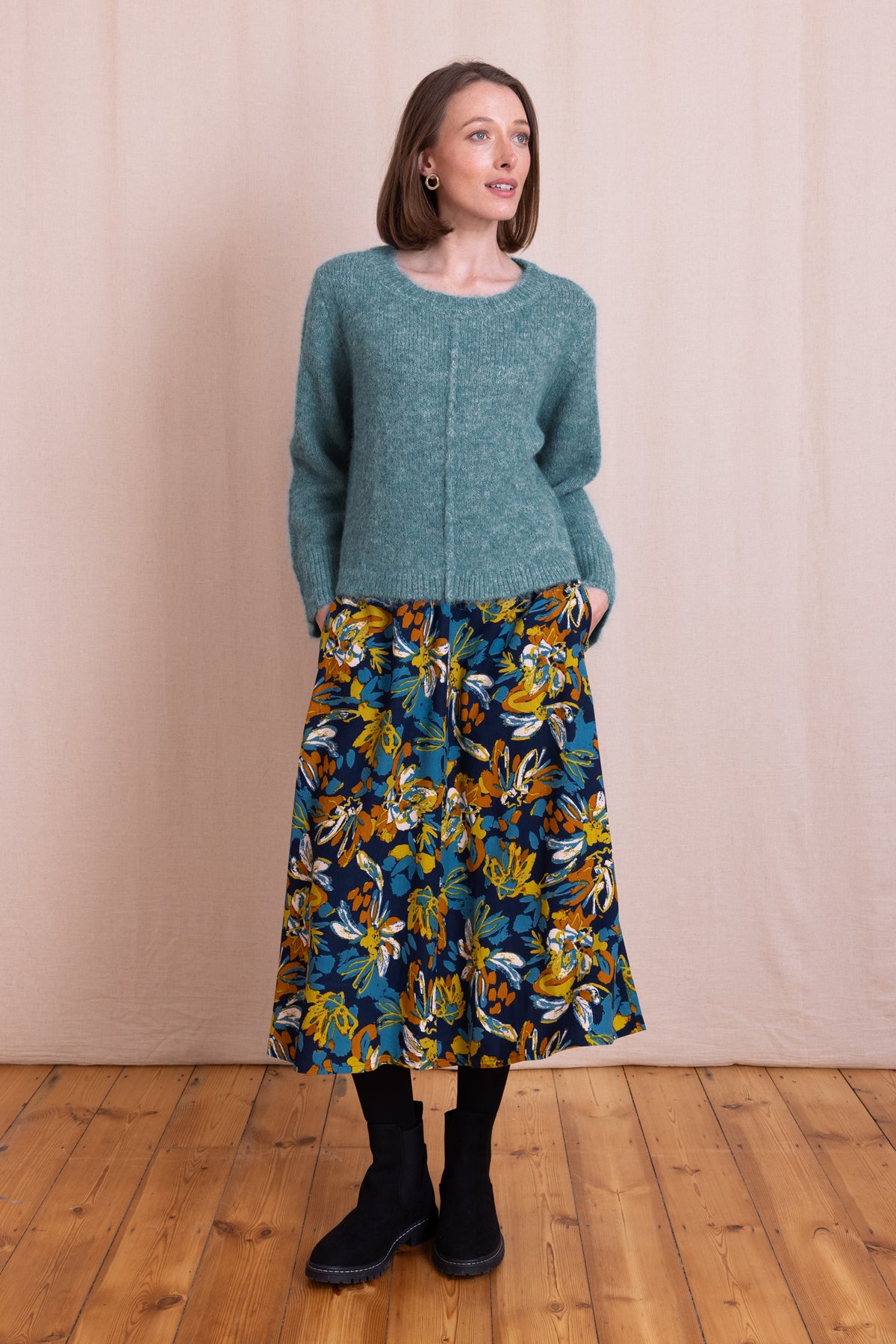 Cropped Jumper in Duck