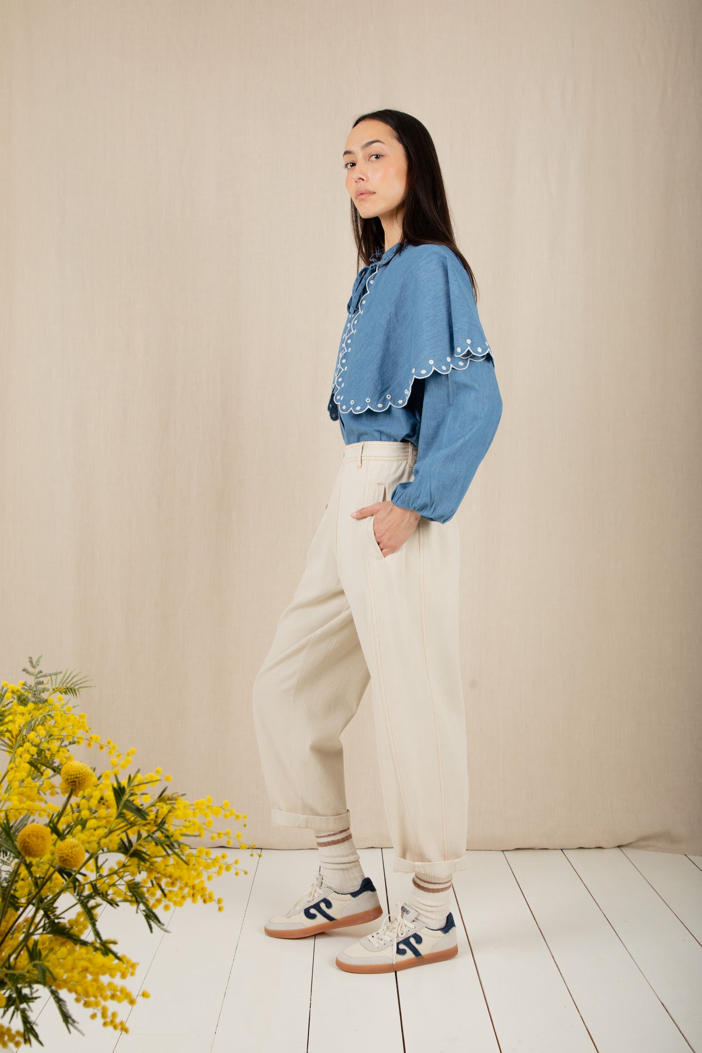 Nova Trousers in Stone