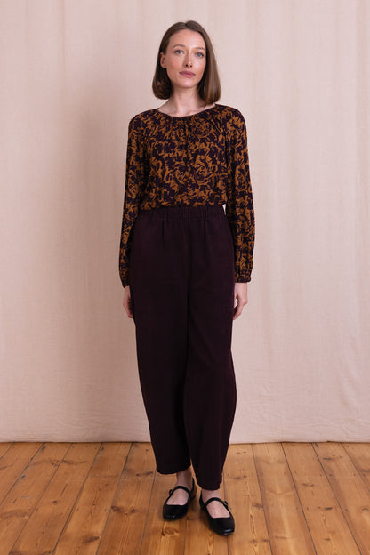 Burgundy Cord Bubble Trousers