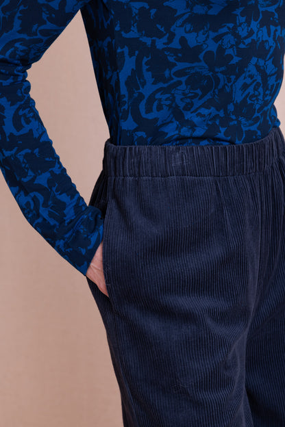 Navy Cord Bubble Trousers