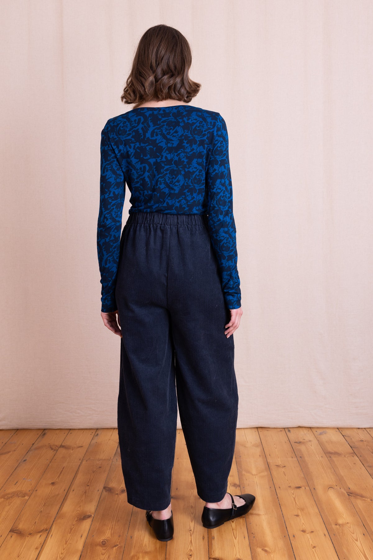 Navy Cord Bubble Trousers