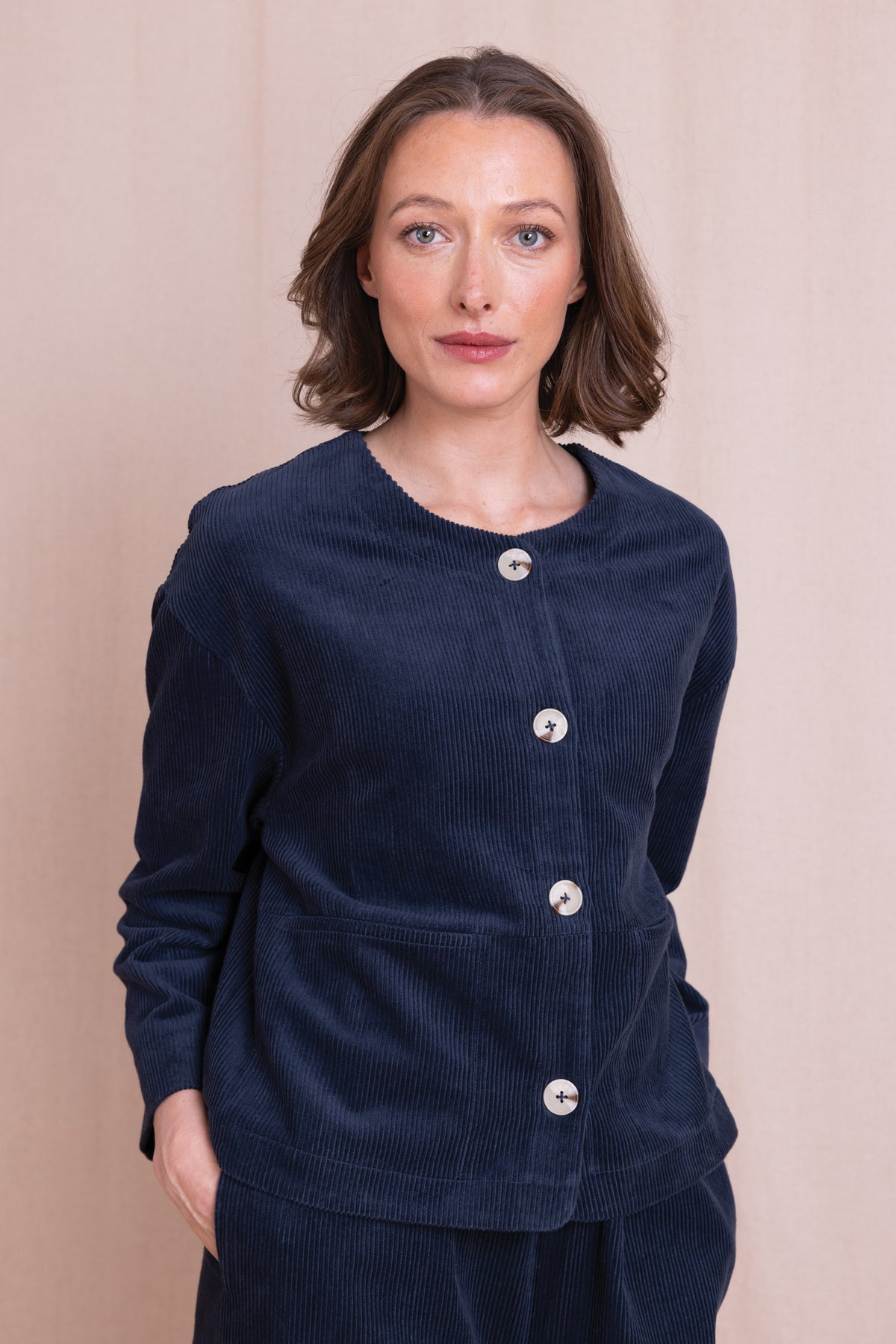Navy Cord Jacket