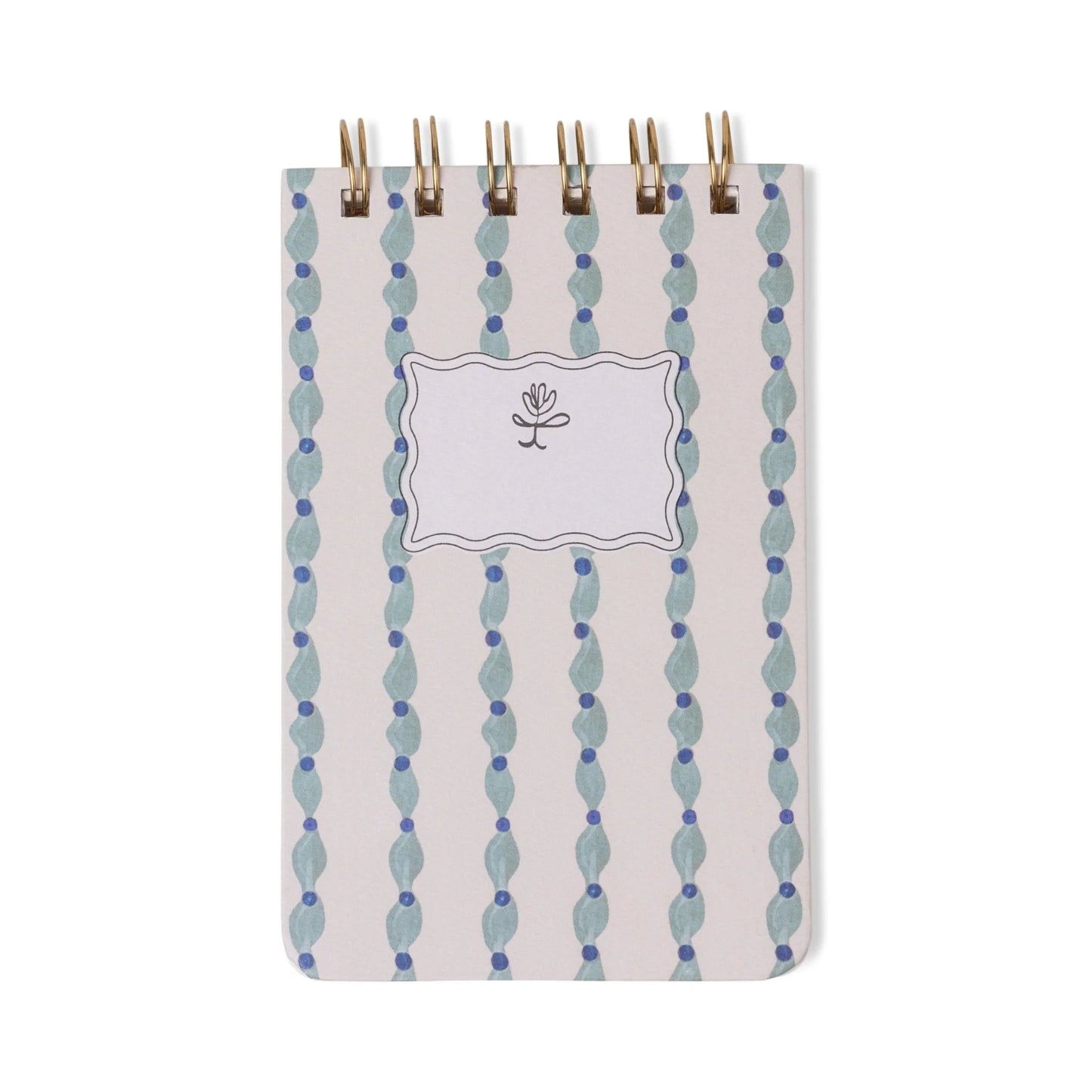 Wire Notebook - Wavy Blue