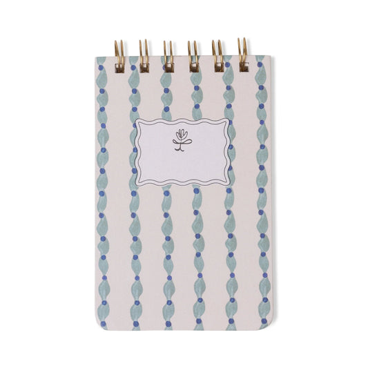 Wire Notebook - Wavy Blue