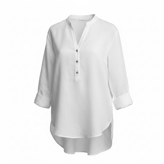 White 3/4 Length Sleeve Top
