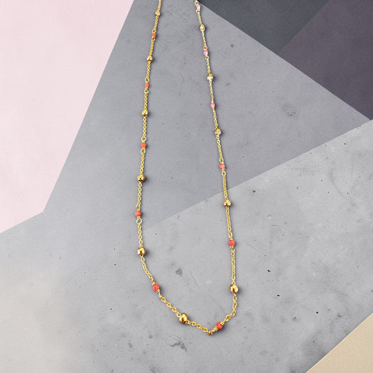 Goa Necklace - Coral