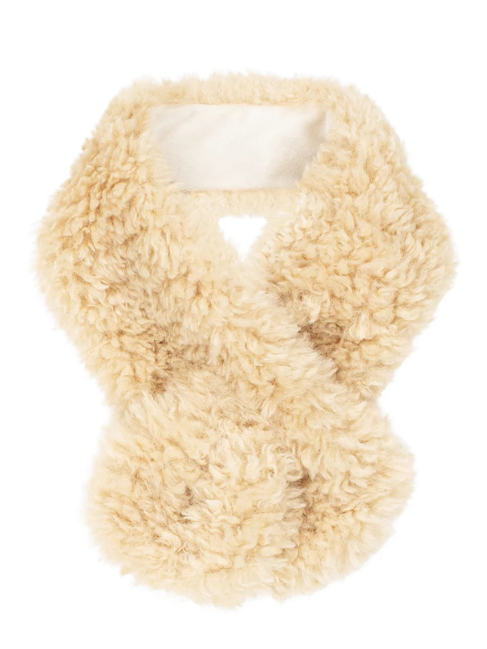 Cream Faux Sheepskin Scarf