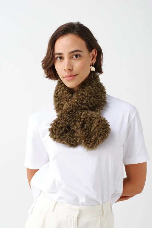 Forest Faux Sheepskin Scarf
