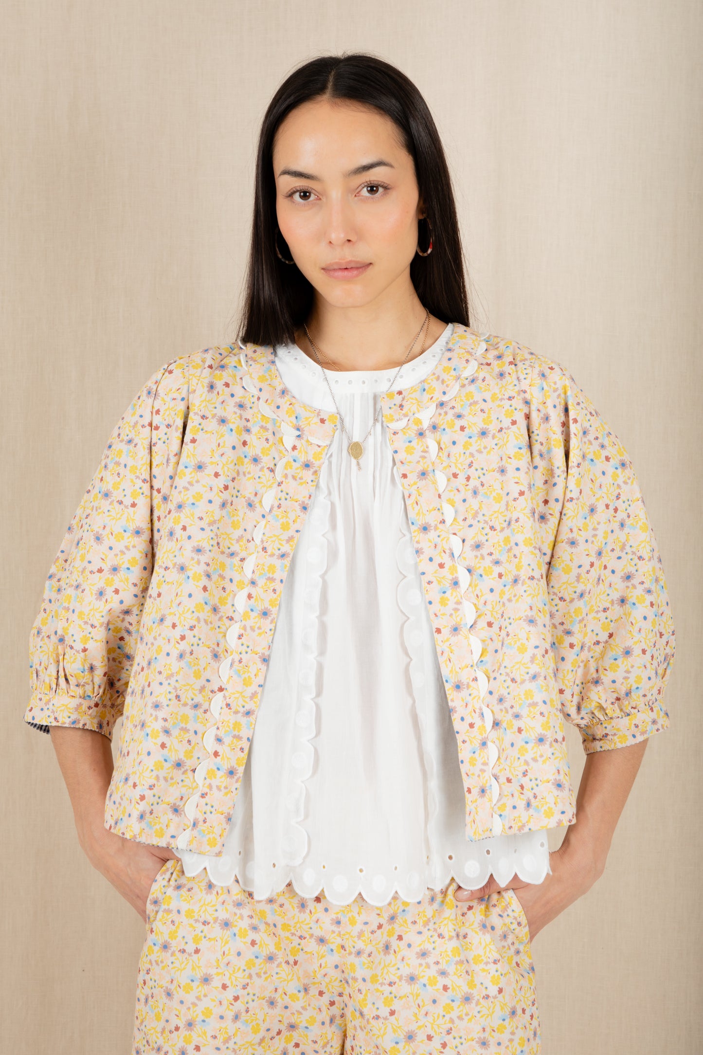 Vida Reversible Jacket - Navy/Lemon Zest