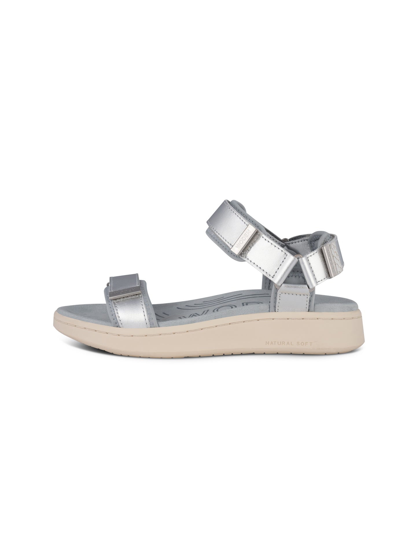 Line Metallic Sandals in Silver