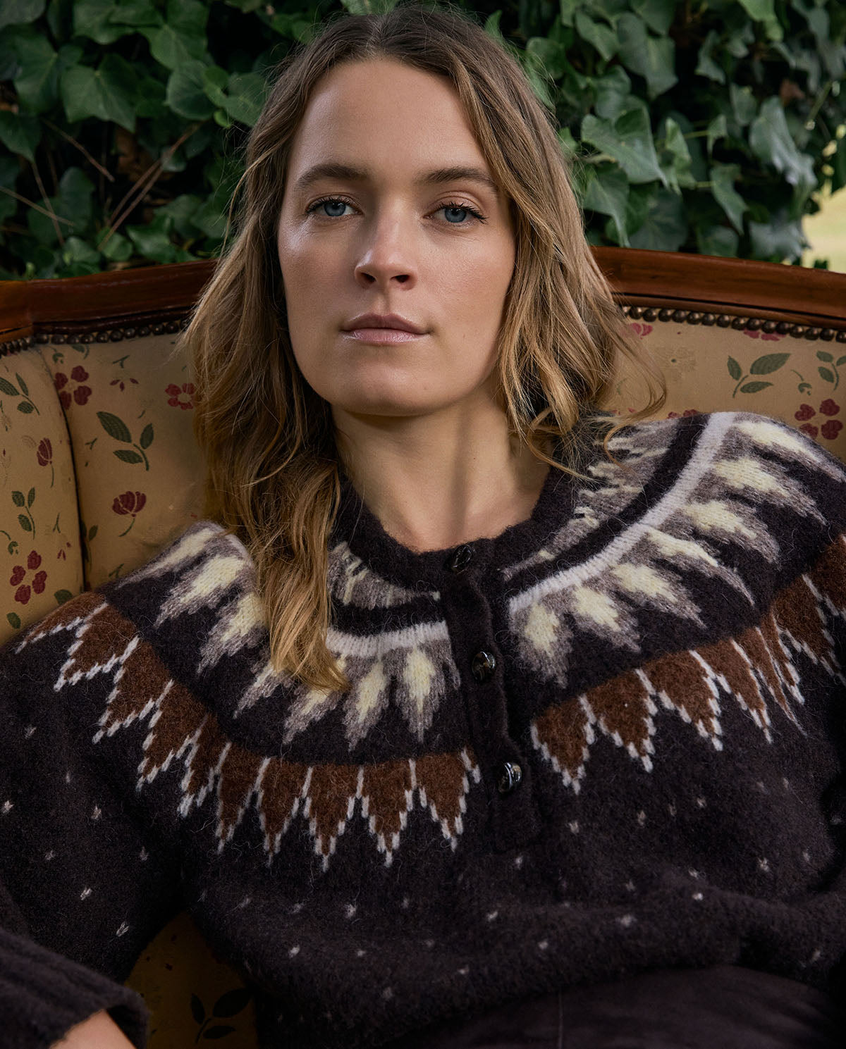 Chocolate Jacquard Jumper