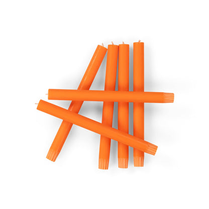 Bright Orange Eco Dinner Candles