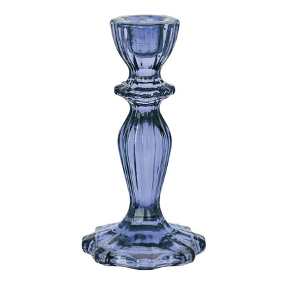 Navy Glass Candle Holder | Home Decor |