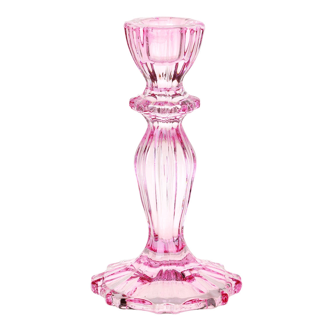 Pink Glass Candle Holder | Home Decor