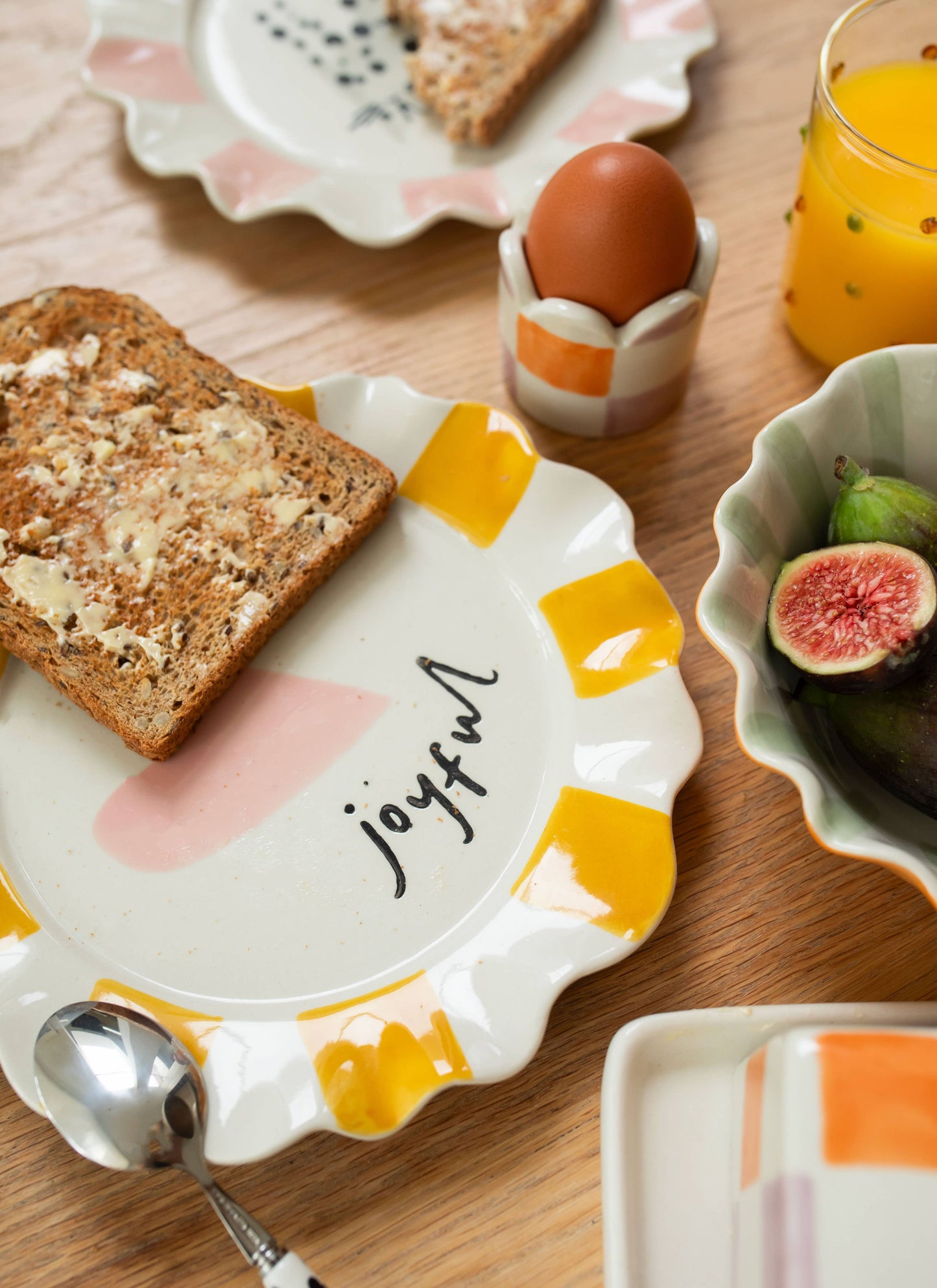 Joyful Pink Heart Plate