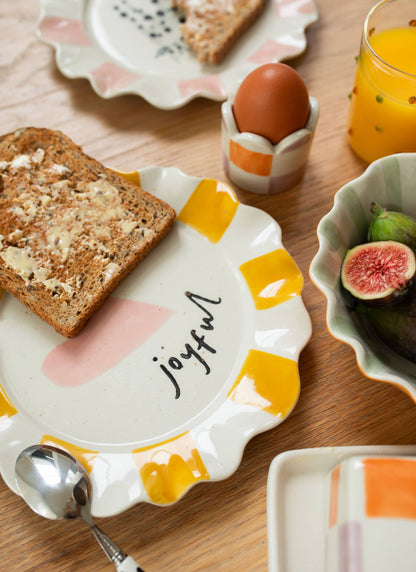 Joyful Pink Heart Plate