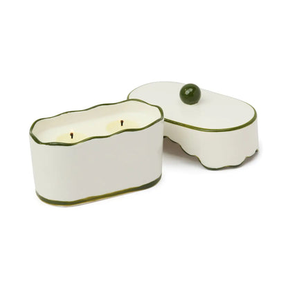 Ceramic Dish Candle - Smoked Pistachio