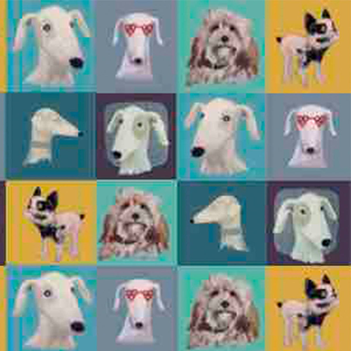 Patchwork Pups Dog Gift Wrap/patterned paper