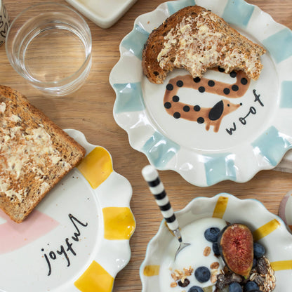 Joyful Pink Heart Plate