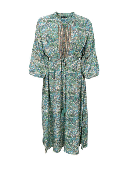Luna Ragland Dress in Sea Green