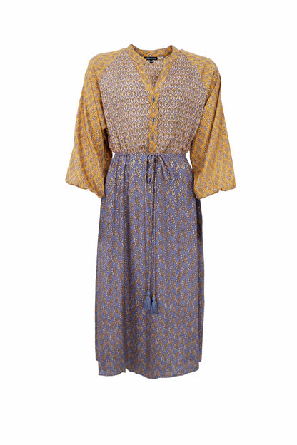 Luna Raglan Dress - Golden Multi