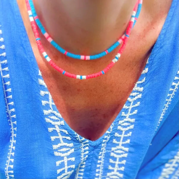 Salcombe Necklace - Neon Coral