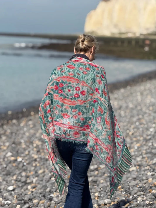 Watermelon Merino Wool Scarf