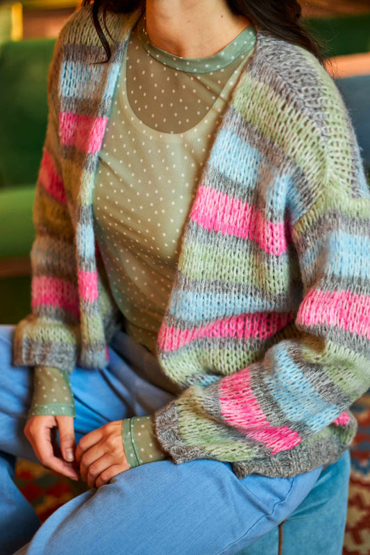 Therese Stripped Cardigan