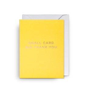 Small Card Big Thank You - Yellow