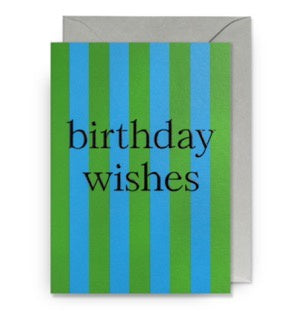 Striped Birthday Wishes Card