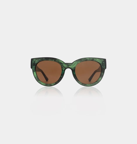 Lily Sunglasses - Green Marble