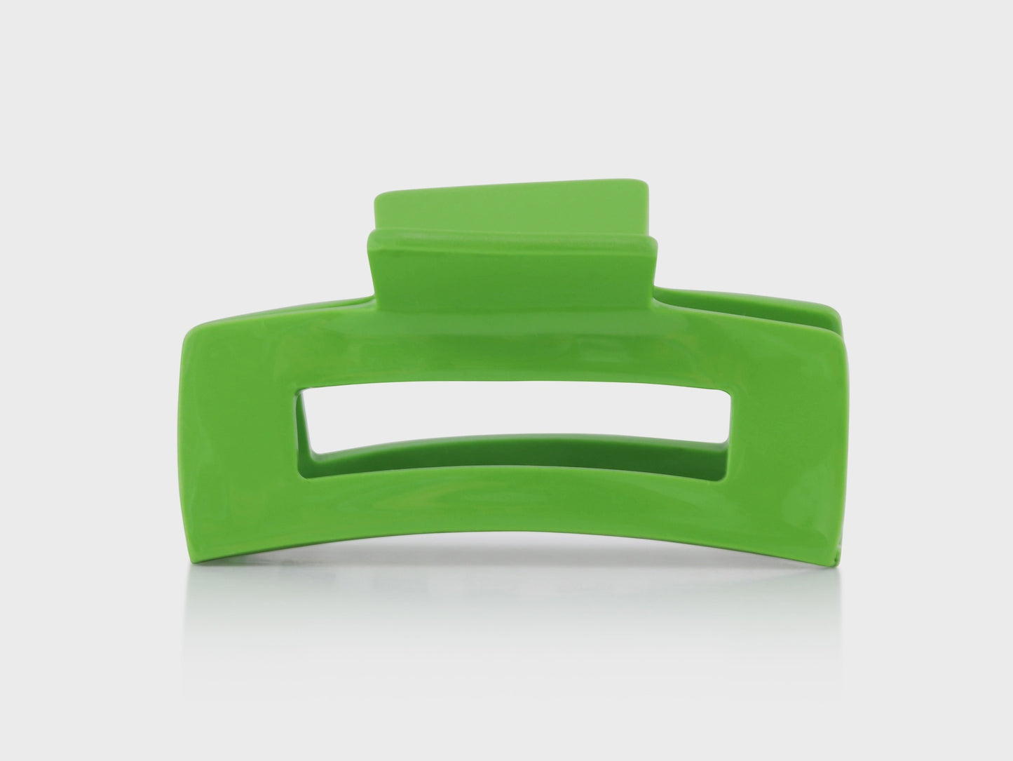 Thea Resin Bulldog Hairclip Green