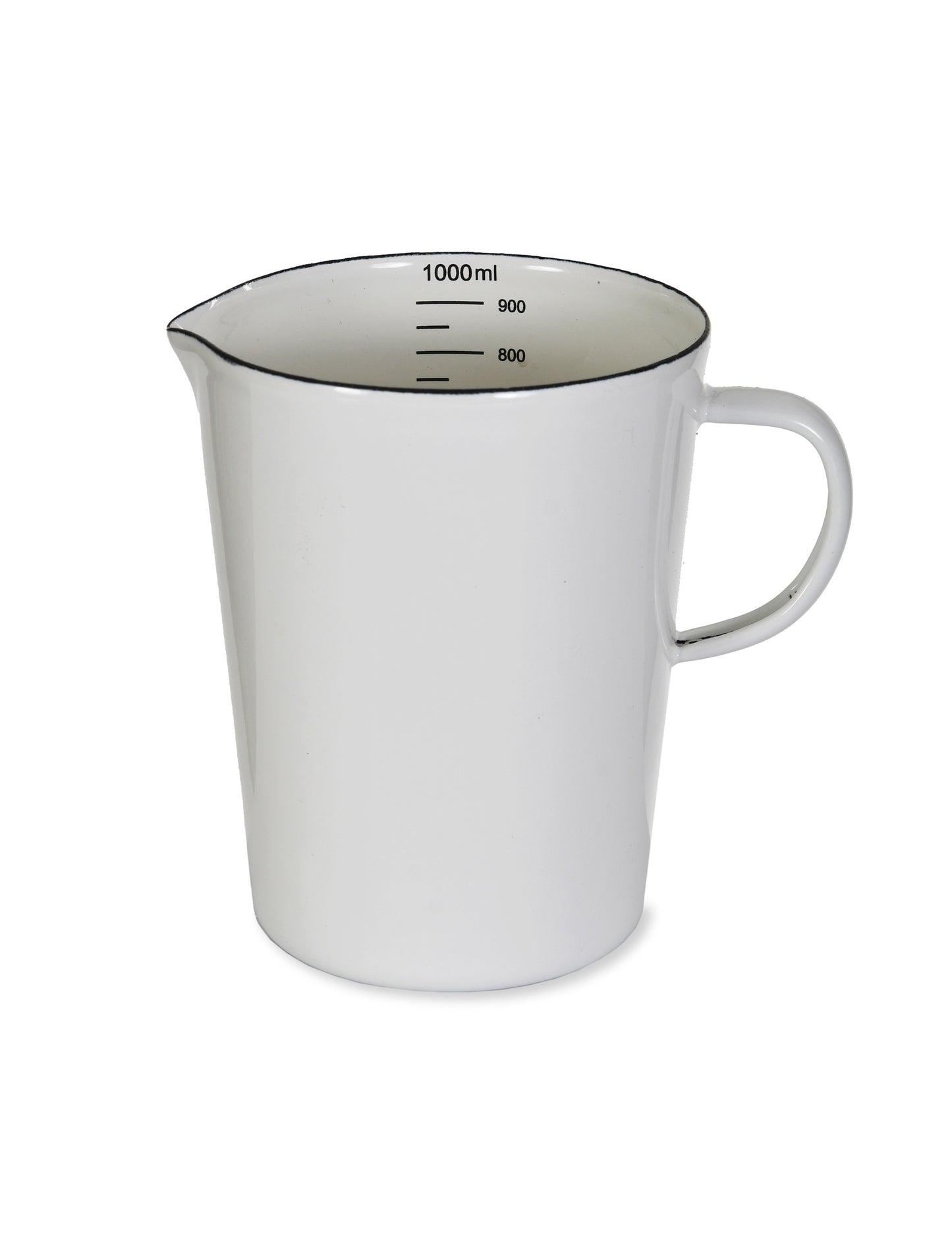 Enamel 1L Measuring Jug Warm White